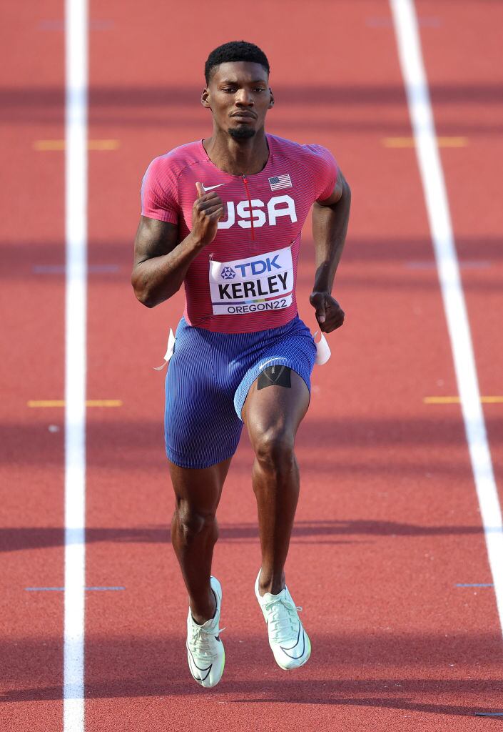 Fred Kerley, atleta olímpico de EE.UU. Foto: Getty Images.