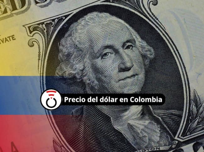 De fondo: Billete estadounidense de 1 dólar. En frente de este hay una imagen translúcida de la bandera de Colombia (Crédito: Getty Images)