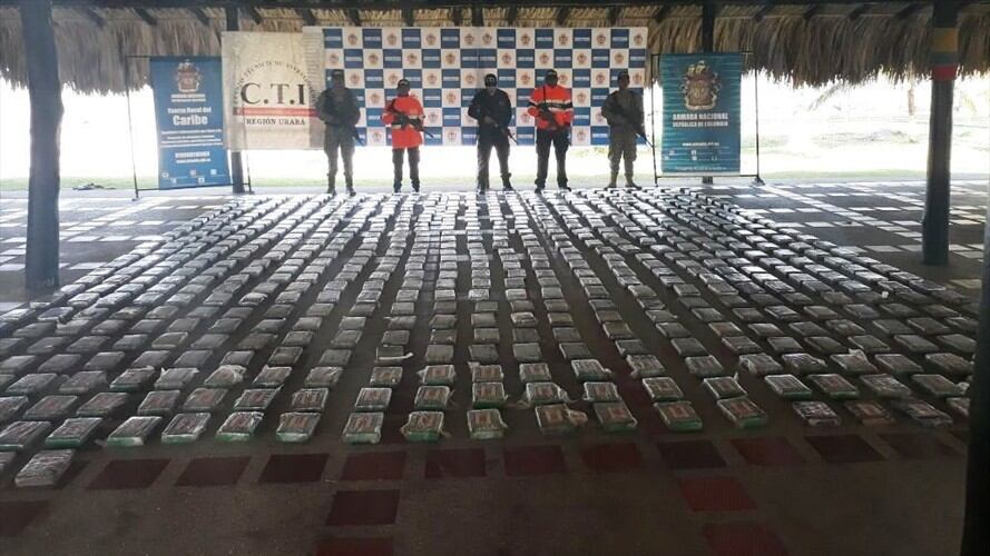 Decomisan 690 kilos de cocaína en el Chocó. Foto: Armada Nacional