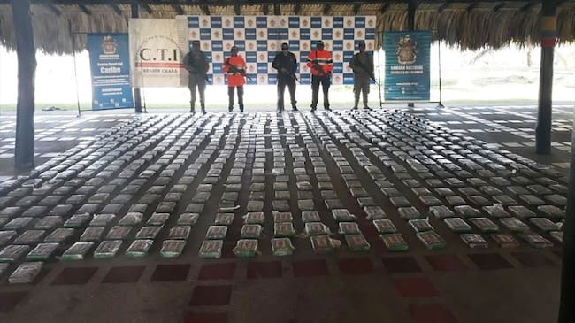 Decomisan 690 kilos de cocaína en el Chocó. Foto: Armada Nacional