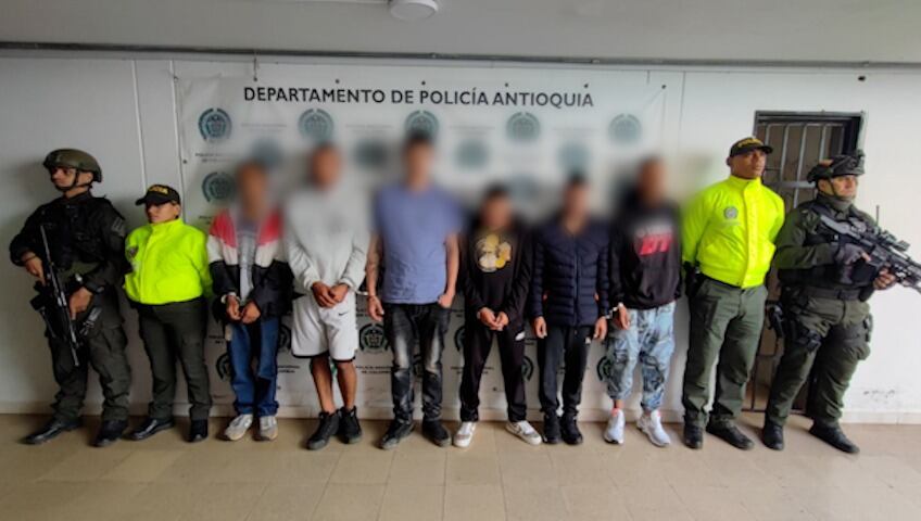 Capturados en Fredonia- foto Policía Antioquia