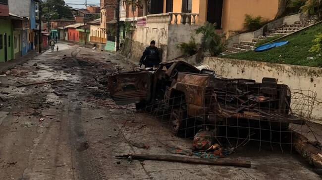 En sus viviendas fueron amenazados trabajadores de GranColombiaGold por miembros del paro. Foto: Cortesía GranColombiaGold