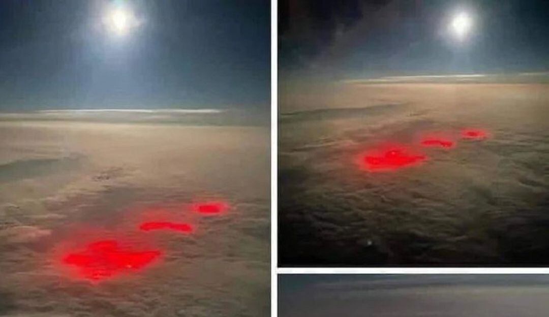 Extrañas luces rojas alumbraron el cielo del Océano Pacífico
