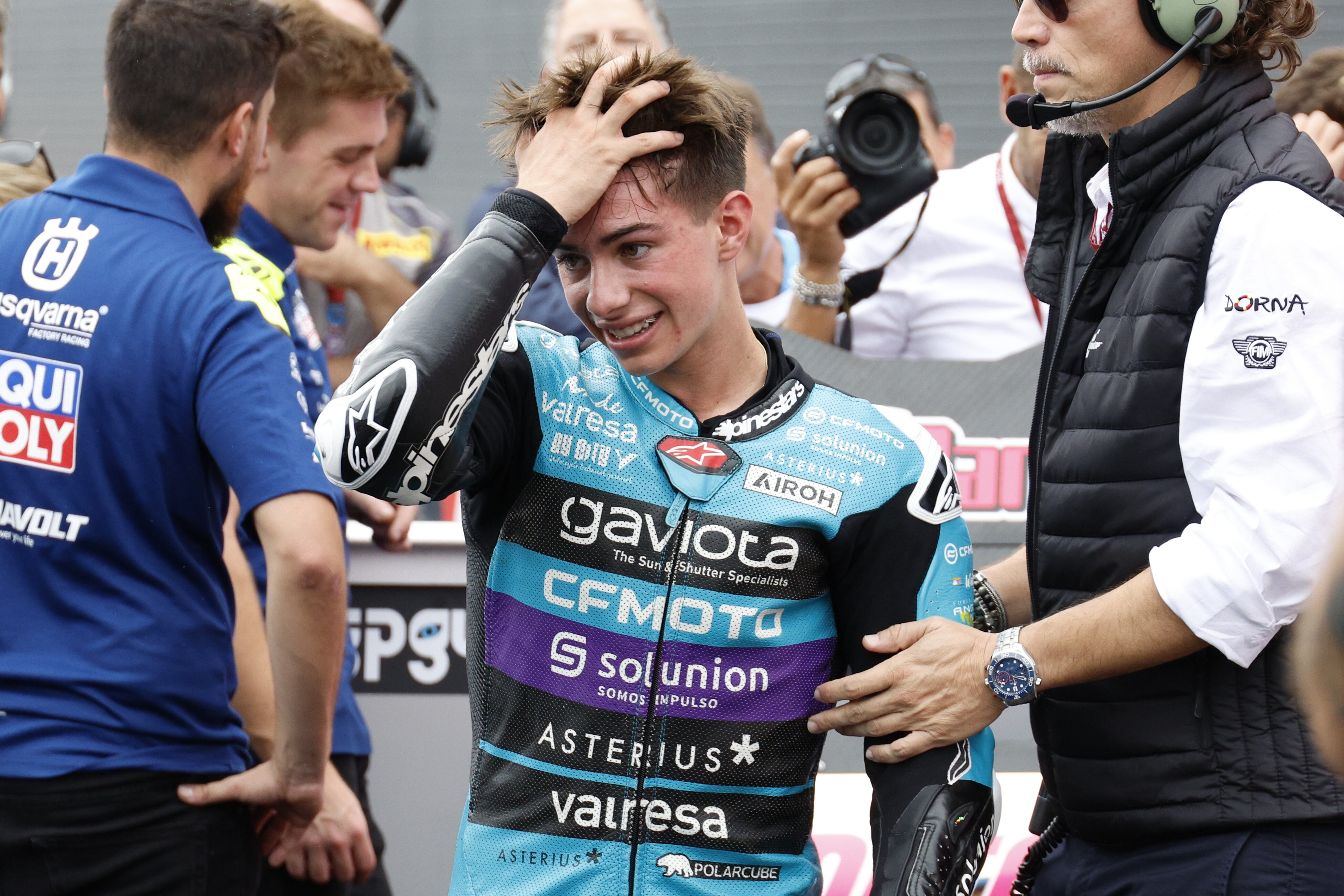 David Alonso, piloto colombiano campeón del Moto3. EFE/EPA/FRANCK ROBICHON