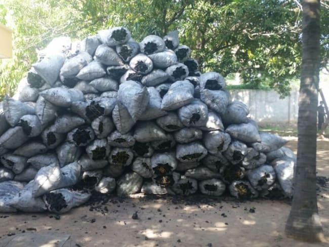Inmovilizan dos tractocamiones cargados con carbón vegetal en La Guajira