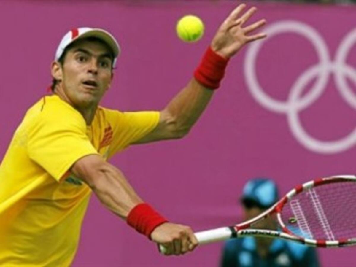 Santiago Botero, exciclista y excampeón del mundo, y Santiago Giraldo, tenista
