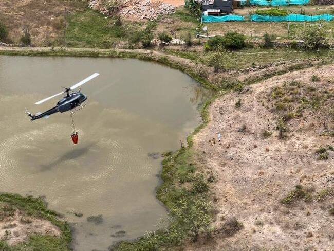 Nueve veredas afectadas por incendio forestal en Yaguara.