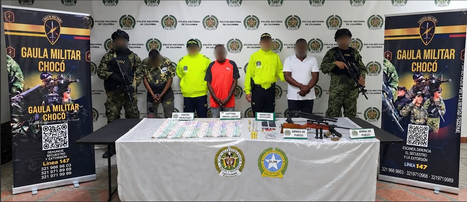 Capturados tres integrantes del Clan del Golfo, entre ellos un cabecilla financiero