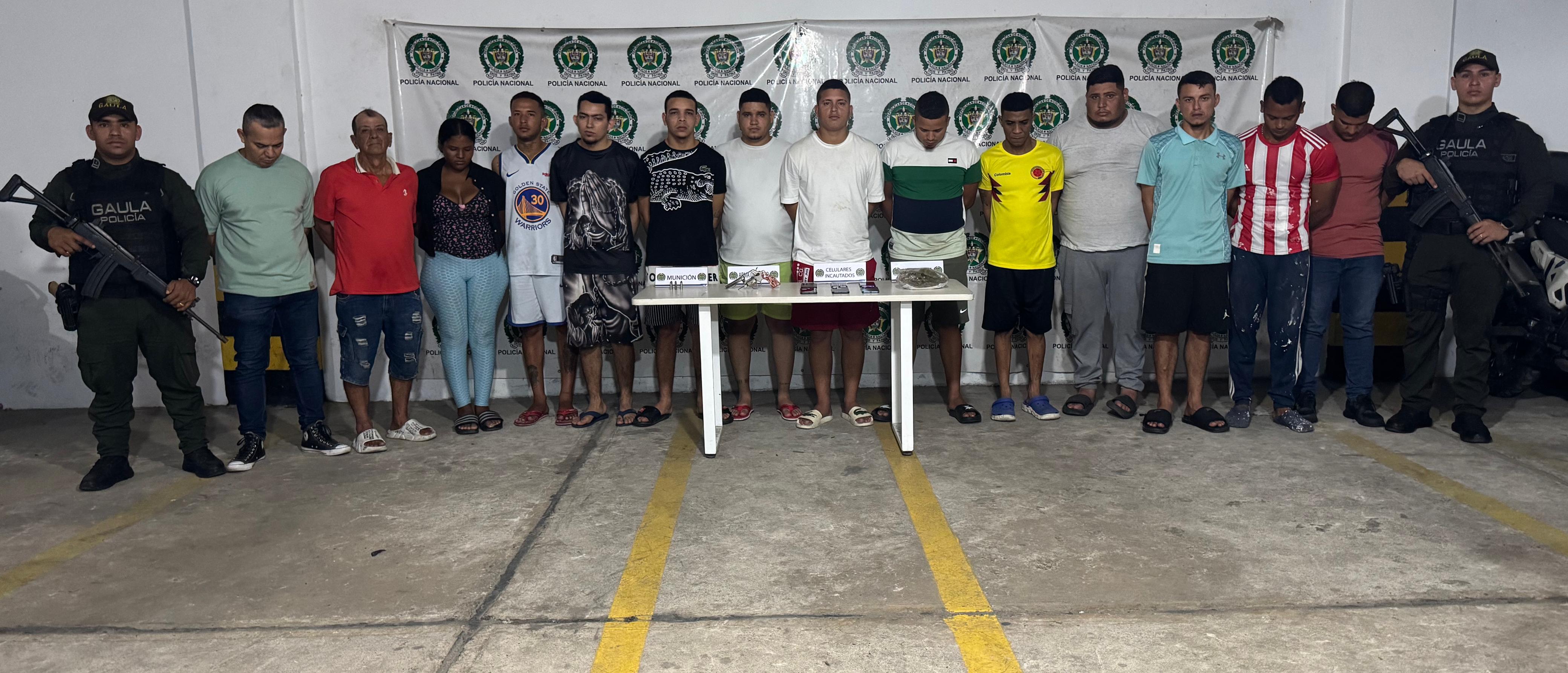 Capturados. Foto: Policía