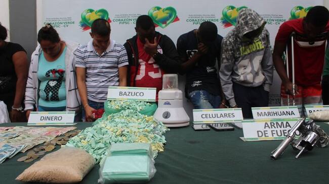 A esta poderosa banda se le atribuyen 10 homicidios y siete tentativas de homicidio en la ciudad de Cali. Foto: Policía