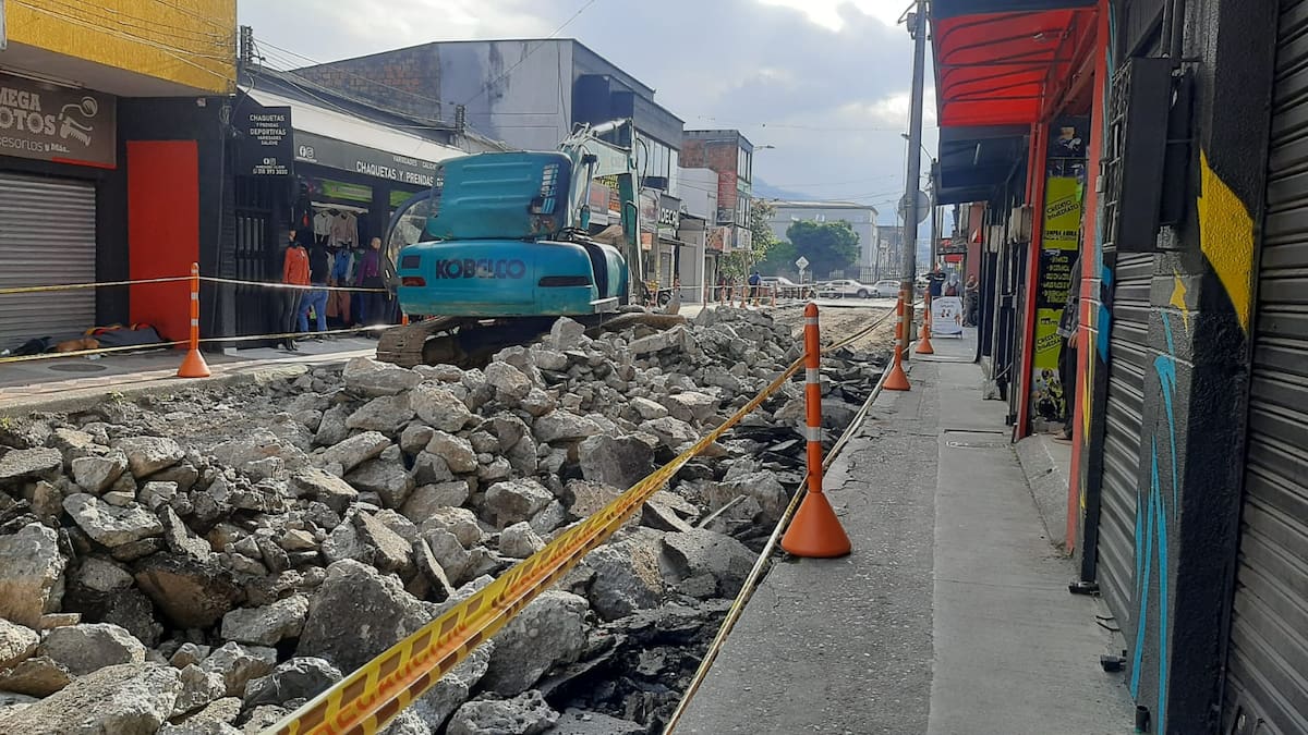 Comerciantes de la 7ma. en Pereira denuncian que las obras no avanzan