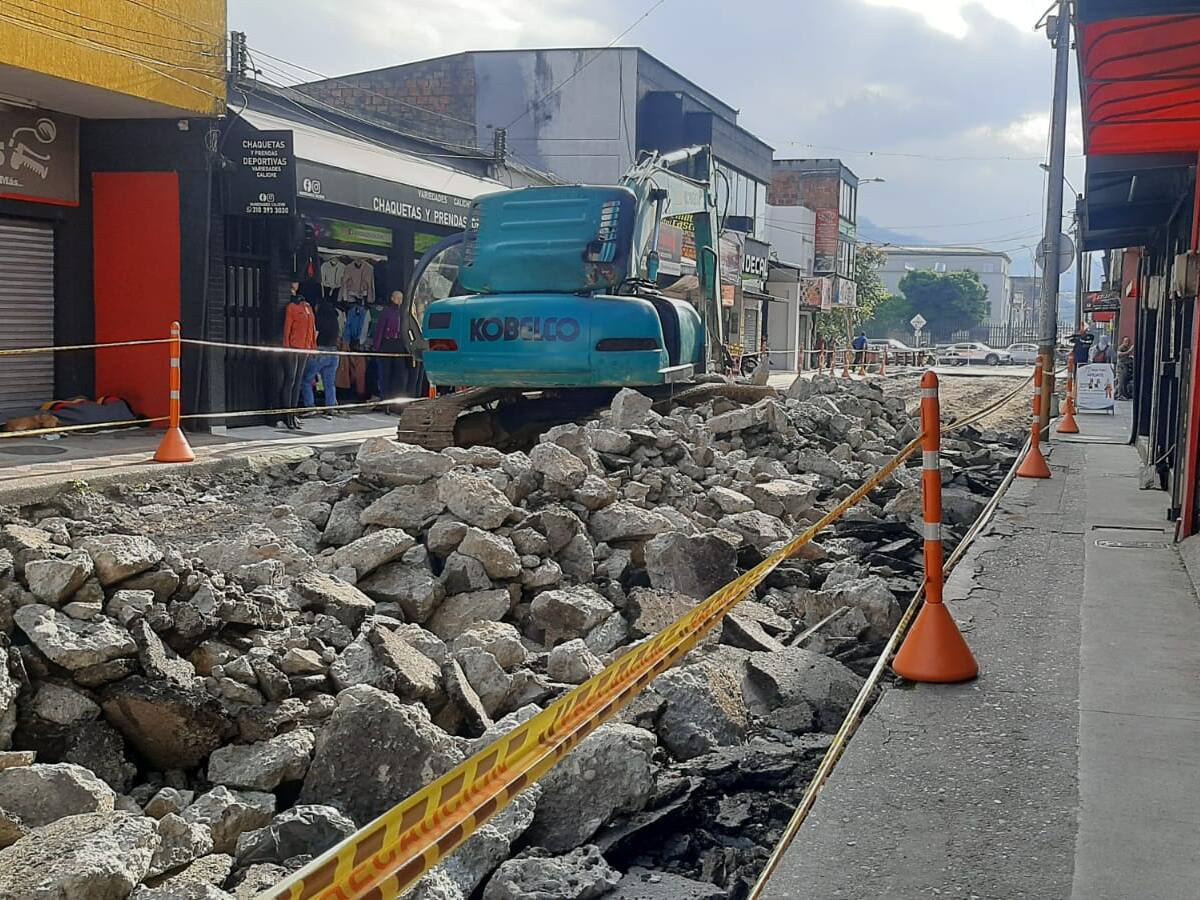 Comerciantes de la 7ma. en Pereira denuncian que las obras no avanzan