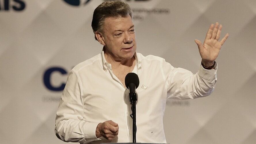 Juan Manuel Santos, presidente de la República. Foto: Agencia EFE - Jeffrey Arguedas
