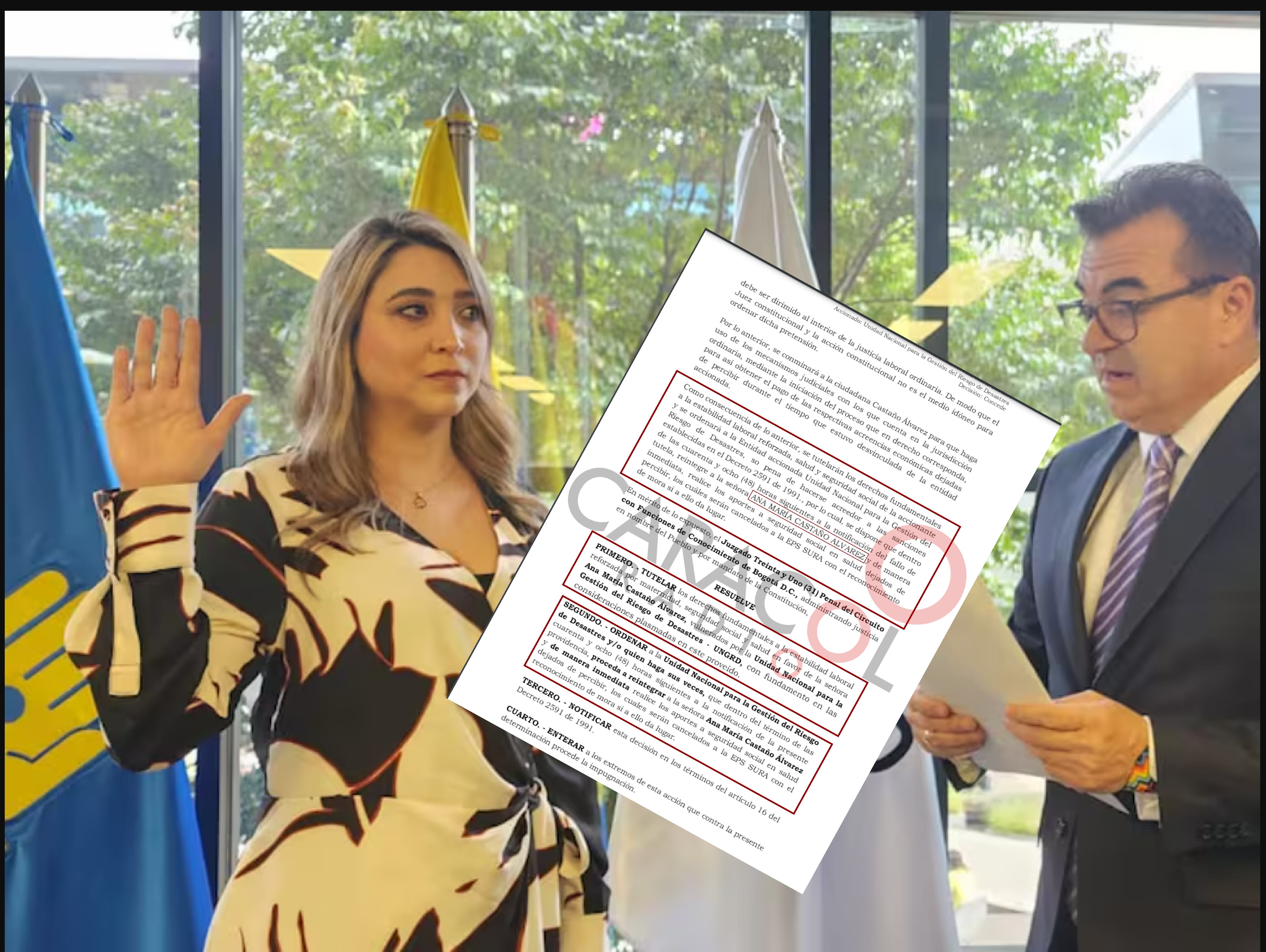 Una jueza ordenó a la UNGRD reintegrar a Ana María Castaño, la exsecretaría general de esa entidad considerada la “número dos” de Olmedo López.