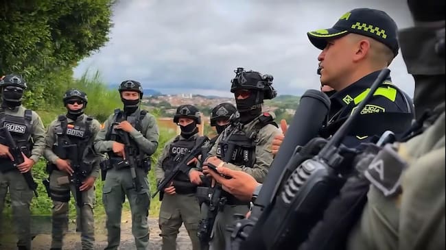 Operativos del Bloque de Búsqueda en Dosquebradas (foto: Policía Nacional)