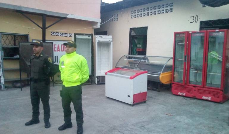 Elementos recuperados tras saqueos a supermercados