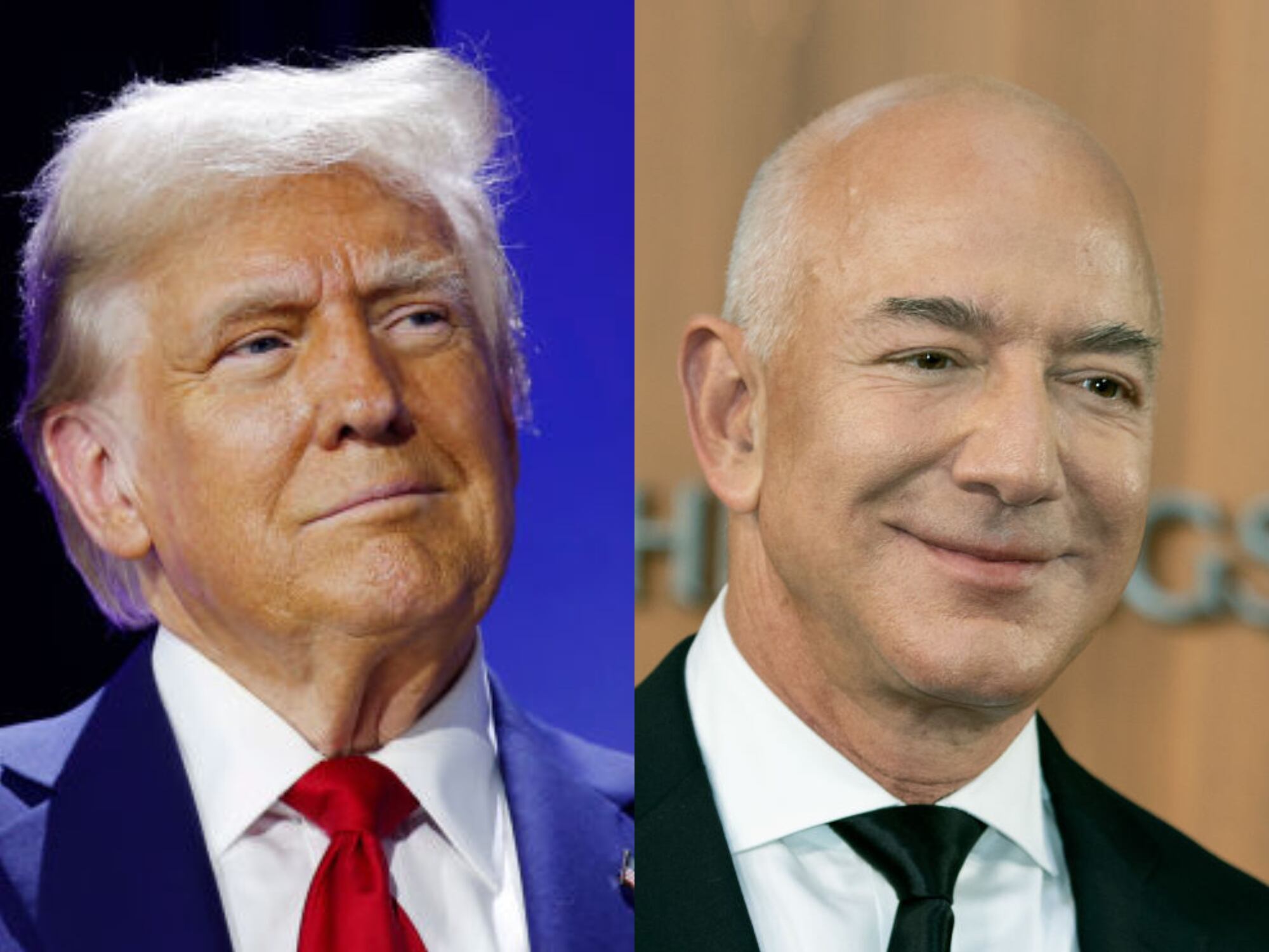 Donald Trump y Jeff Bezos. Foto: Getty Images