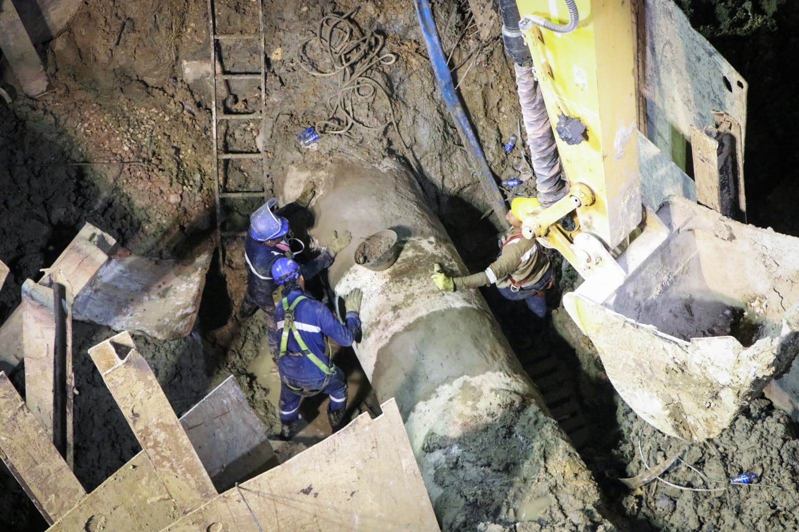 Superada la emergencia por daño en tubo de agua cruda en Cartagena
