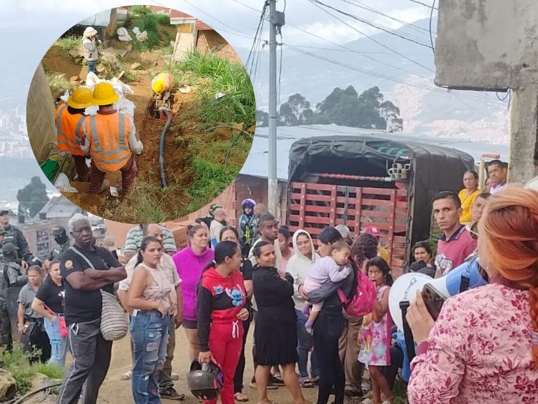 Los habitantes del barrio La Cruz enfrentan la interrupción del suministro de agua. Foto: cortesía. 