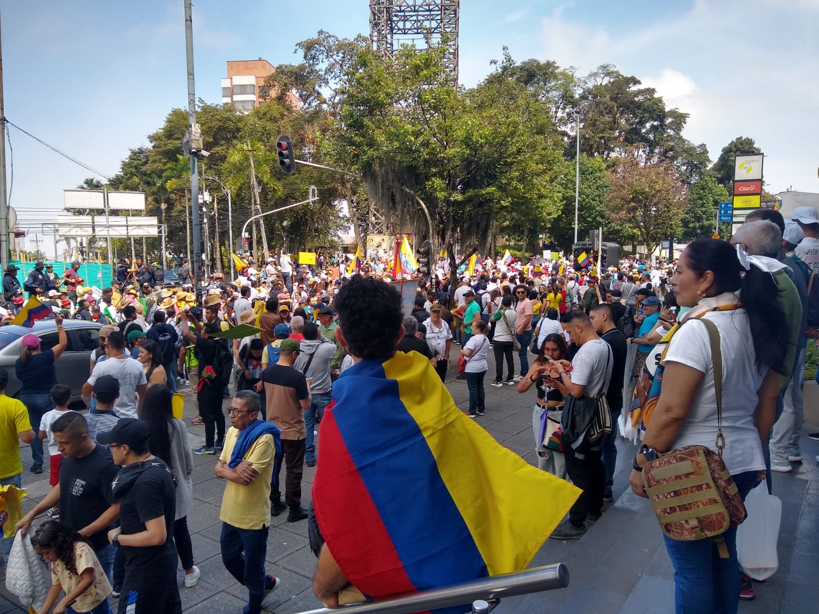 Marcha del 1 de mayo en el sector de El Cable, en Manizales.
