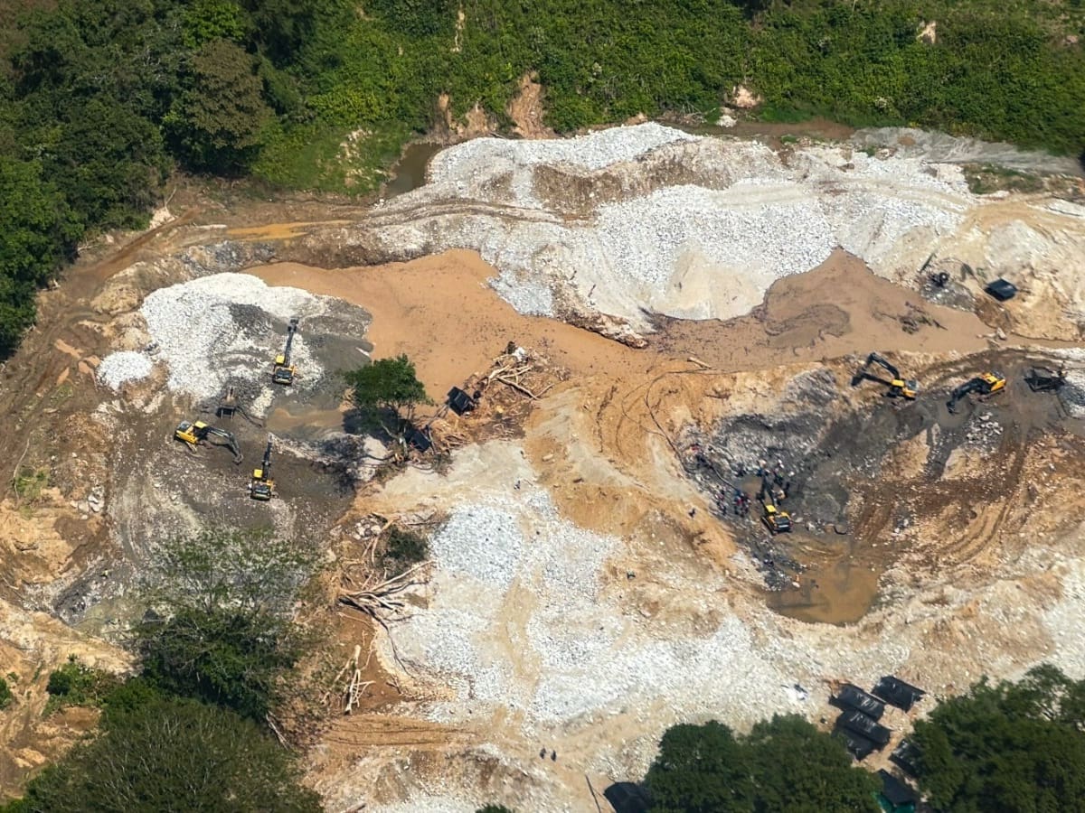 La minería ilegal de oro ha devastado más de 200 hectáreas de bosque en el sur del Tolima
