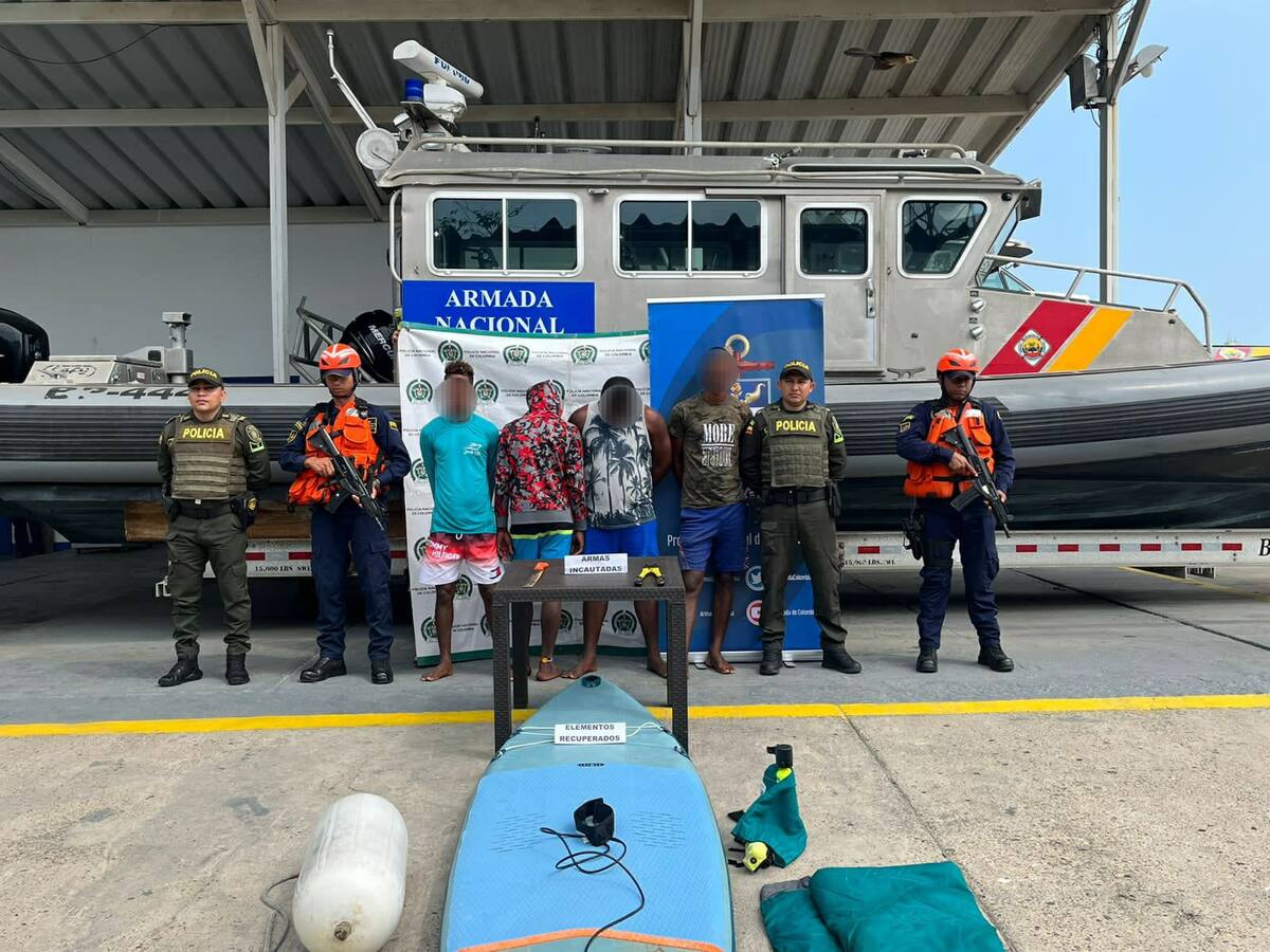 Cuatro presuntos responsables de hurto a velero fueron detenidos en Cartagena