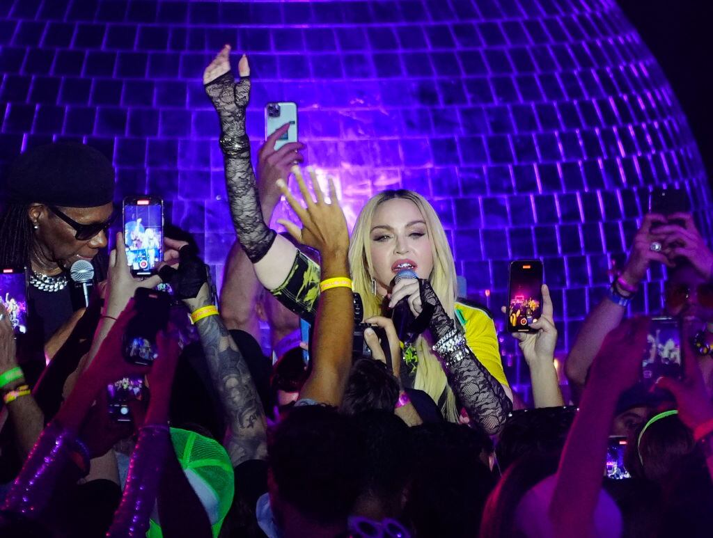 Madonna is seen at DiscOasis event on August 10, 2022 in New York City. (Photo by Gotham/GC Images)