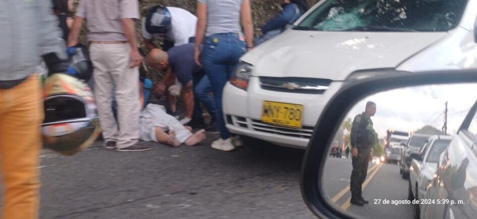 Foto suministrada. Accidente de tránsito sector Bajo Tablazo