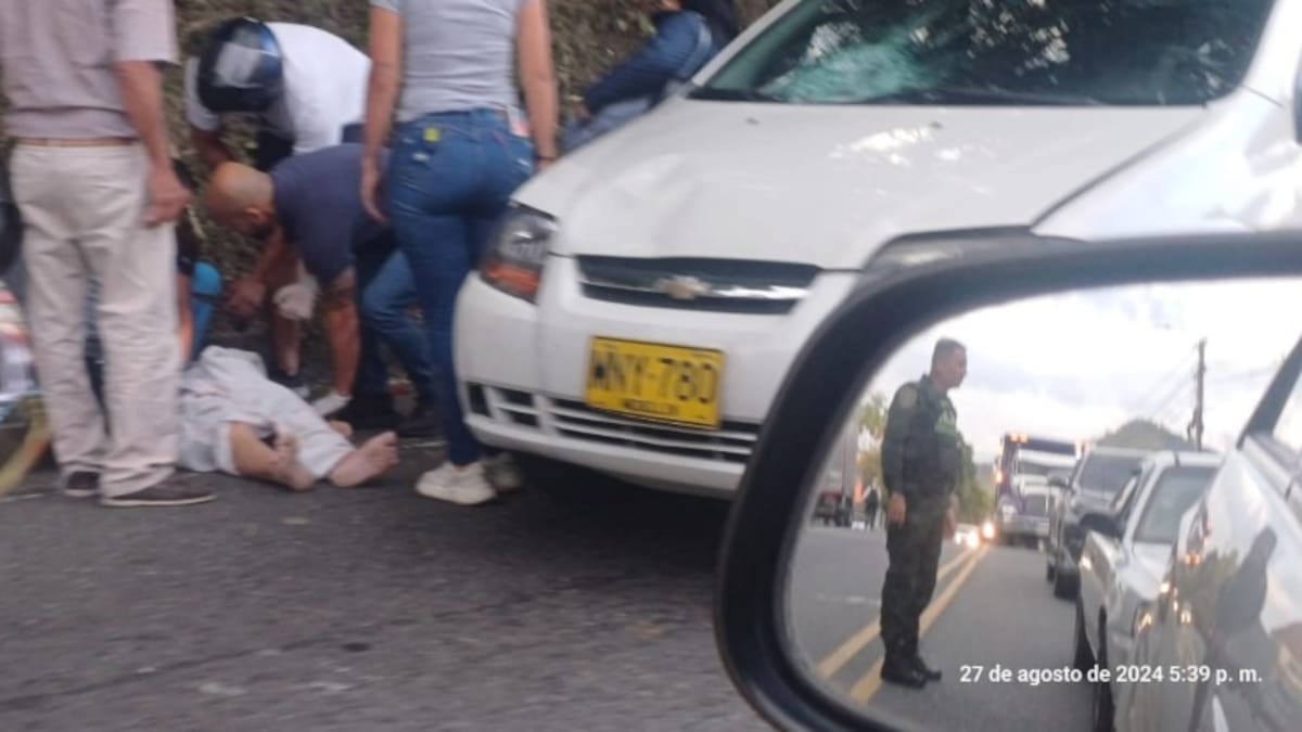 Grave accidente de tránsito en el Bajo Tablazo de Manizales deja dos personas lesionadas