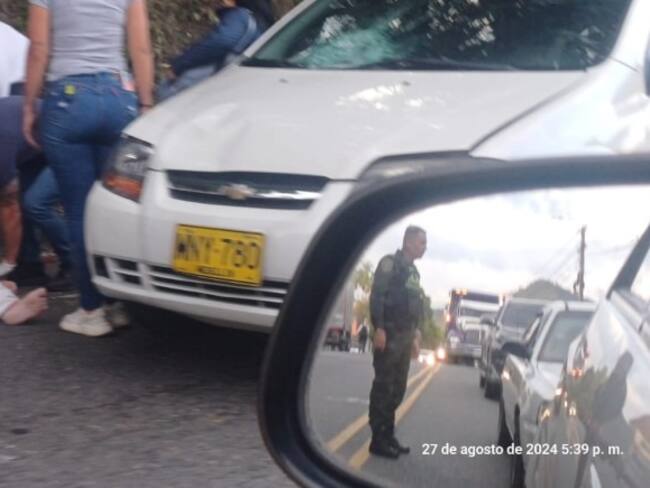 Foto suministrada. Accidente de tránsito sector Bajo Tablazo