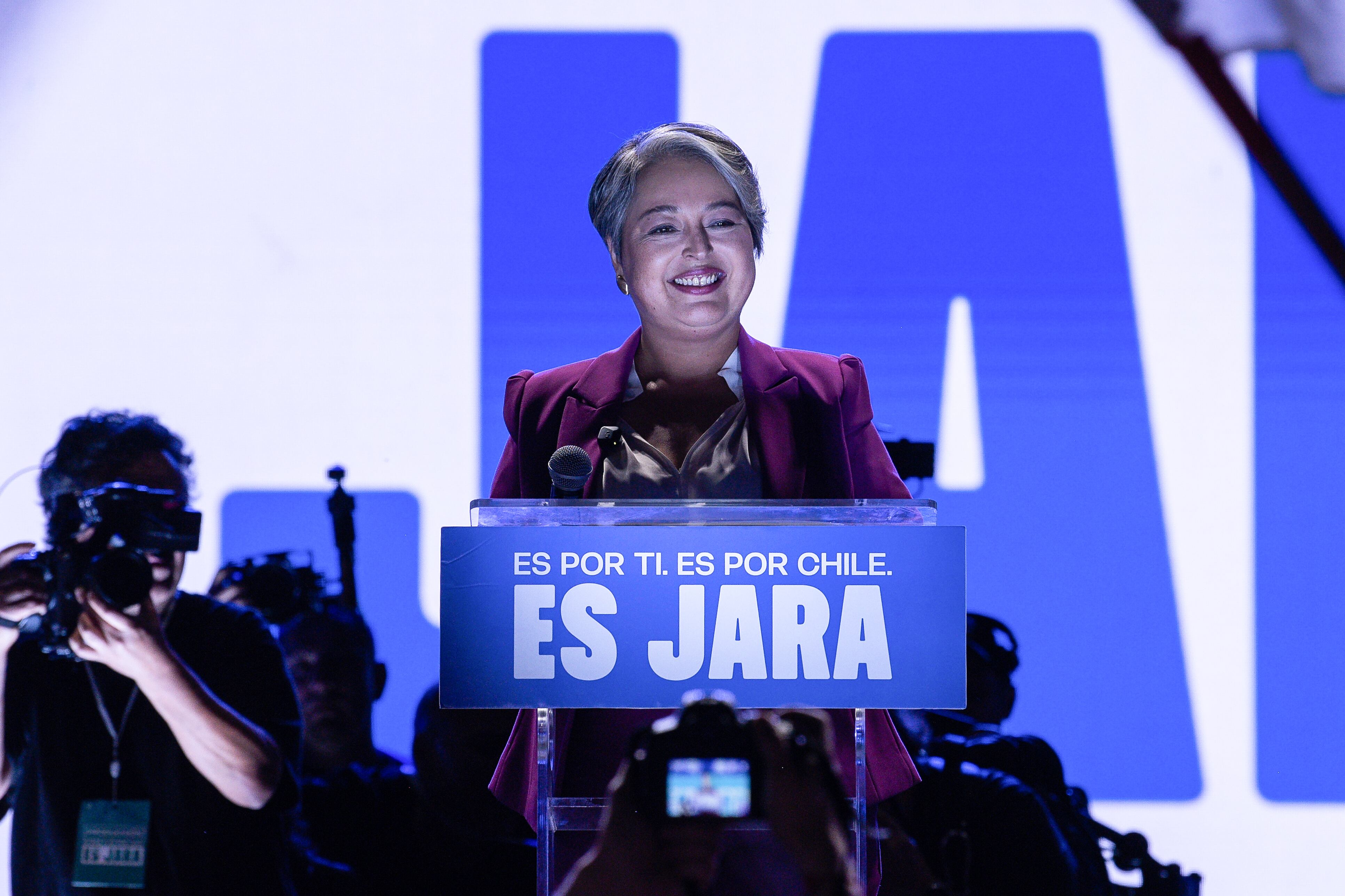 Candidata a la presidencia de Chile Jeannette Vargas. Foto: Claudio Santana/Getty Images
