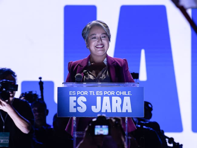 Candidata a la presidencia de Chile Jeannette Vargas. Foto: Claudio Santana/Getty Images