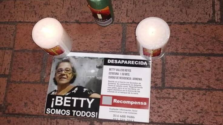 Se cumple un mes de la desaparición de la señora Betty Vallejo en Armenia