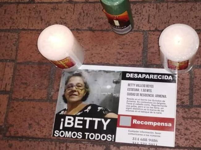 Se cumple un mes de la desaparición de la señora Betty Vallejo en Armenia