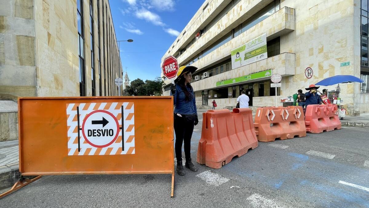 Este es el nuevo cierre vial en el centro de Bucaramanga