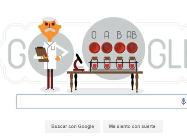 Google recuerda el natalicio del responsable de la tipificación sanguínea
