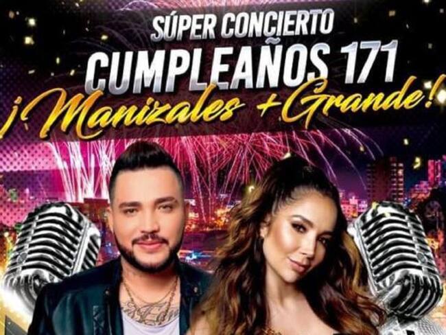 Afiche concierto en Manizales