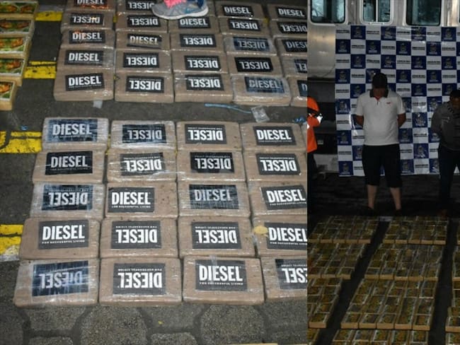 a Policía Judicial Antinarcóticos estableció que la sustancia hallada en los 750 paquetes era clorhidrato de cocaína, cuyo costo ascendería a los 24.5 millones de dólares en el mercado ilegal. Foto: Armada Nacional