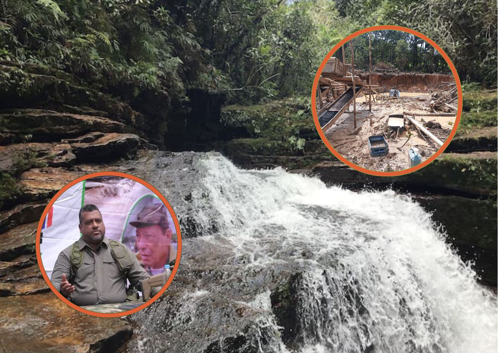 Alias 'Araña' es el cabecilla de 'Comandos de Frontera'. La mina ilegal de oro fue hallada en Putumayo. Cortesía.