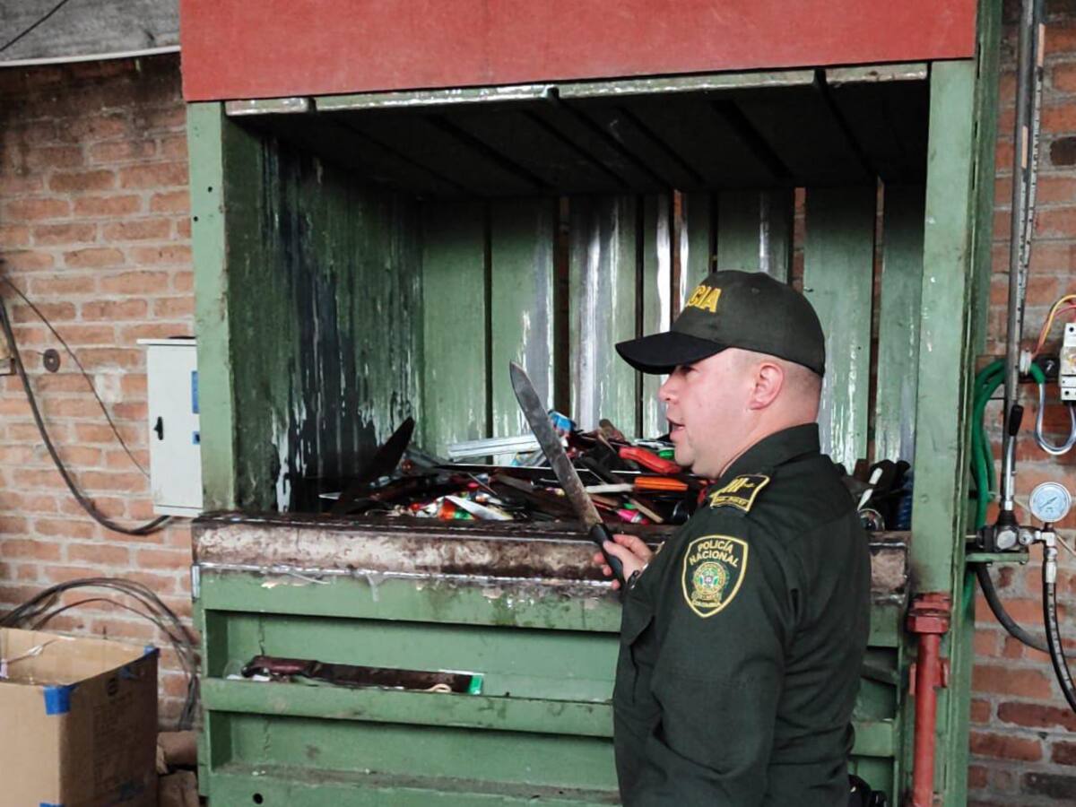 Más de doscientas armas han sido incautadas y destruidas en Nariño este año.