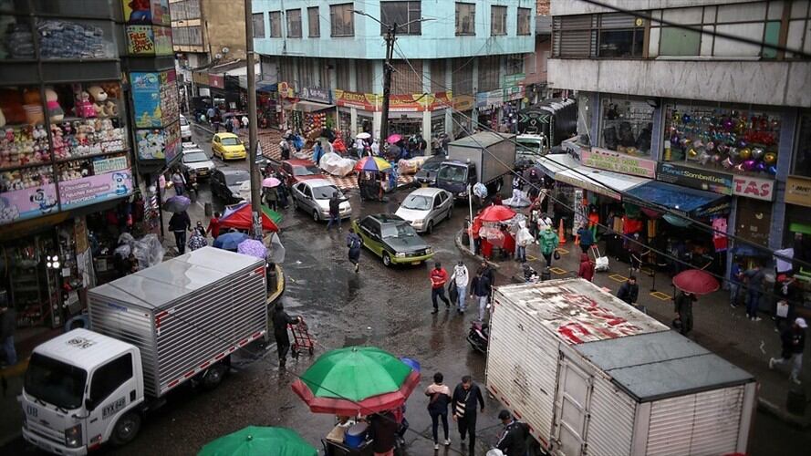 Aglomeraciones en San Victorino y el Gran San. Foto: Colprensa
