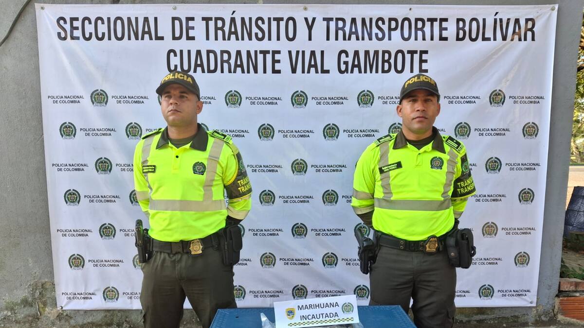 Policía de Bolívar incautó 2.000 dosis de marihuana que pretendían ingresar a Cartagena