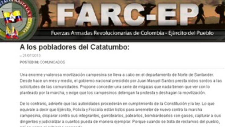 Resumen 10:00am: Guerrilla ofrece apoyo a los campesinos del Catatumbo