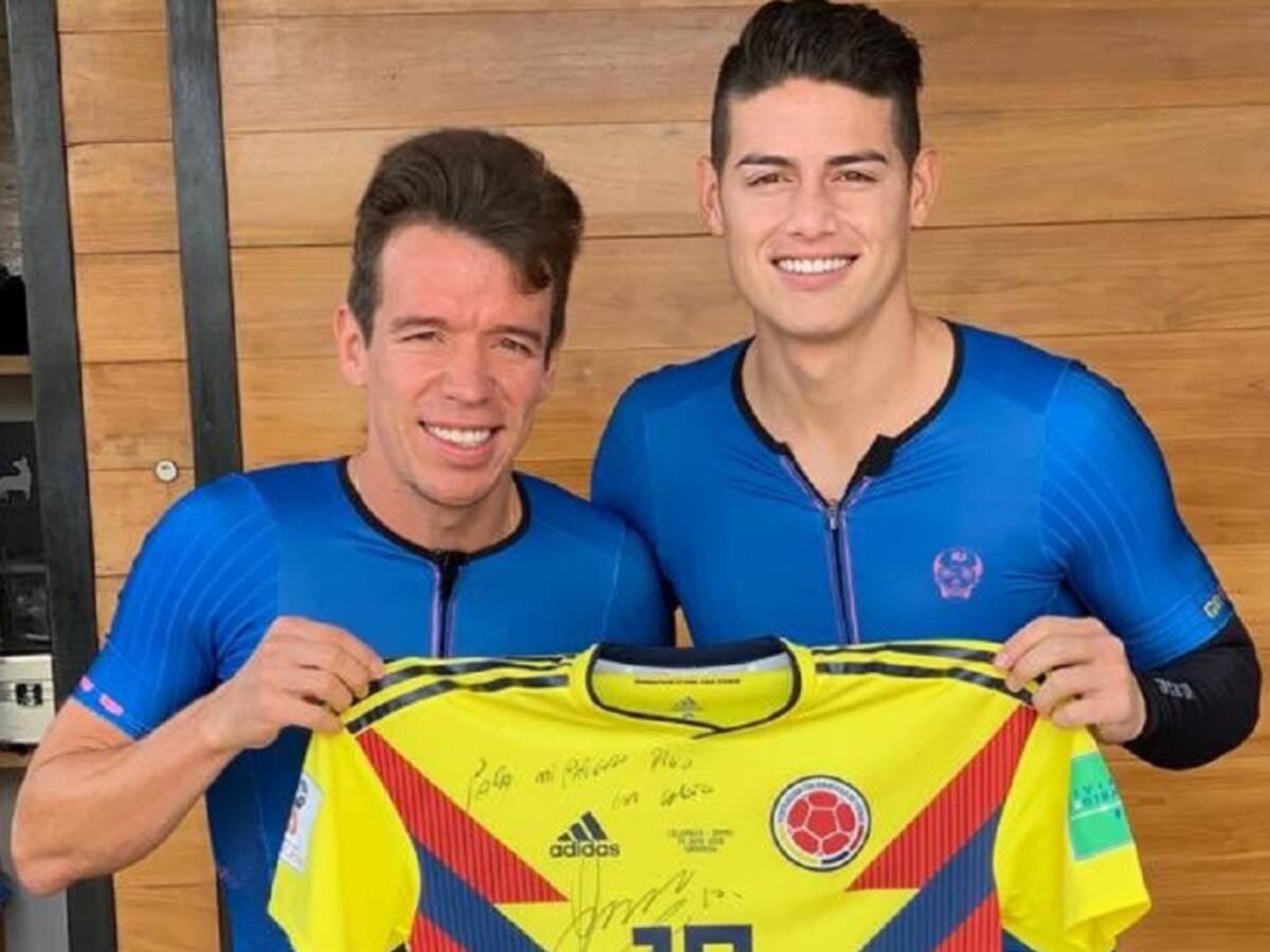 James y 'Rigo' montaron en bicicleta por las carreteras de Antioquia