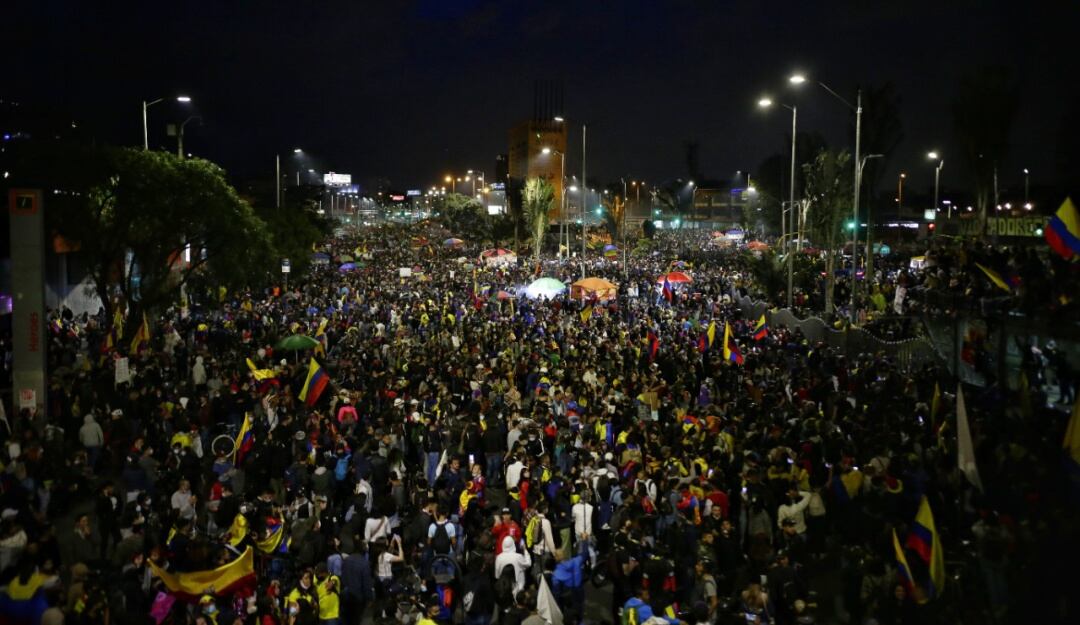 Monumental manifestación se tomó Bogotá