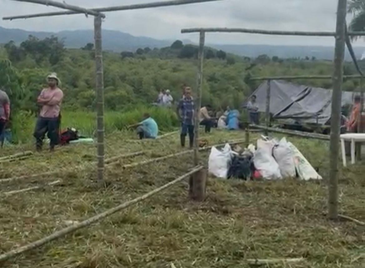 Foto: Tomada del video que realizó el propietario de la finca invadida.