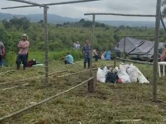 Foto: Tomada del video que realizó el propietario de la finca invadida.