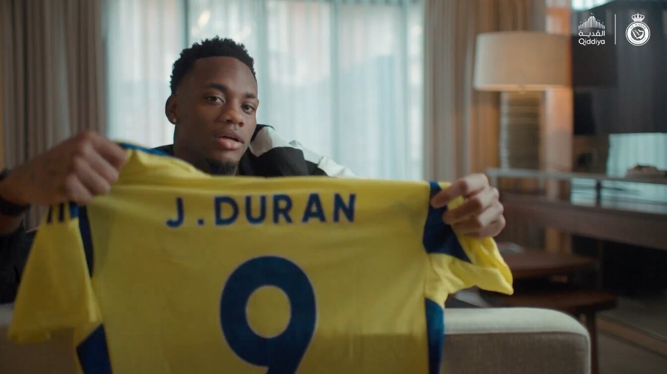 Jhon Jader Durán como nuevo jugador del Al-Nassr / @AlNassrFC