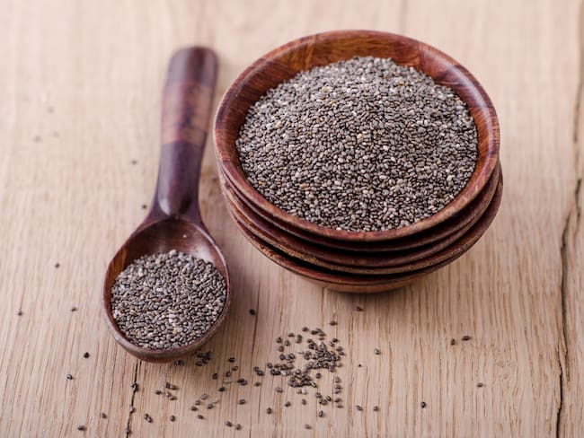Plato con semillas de chía (Getty Images)