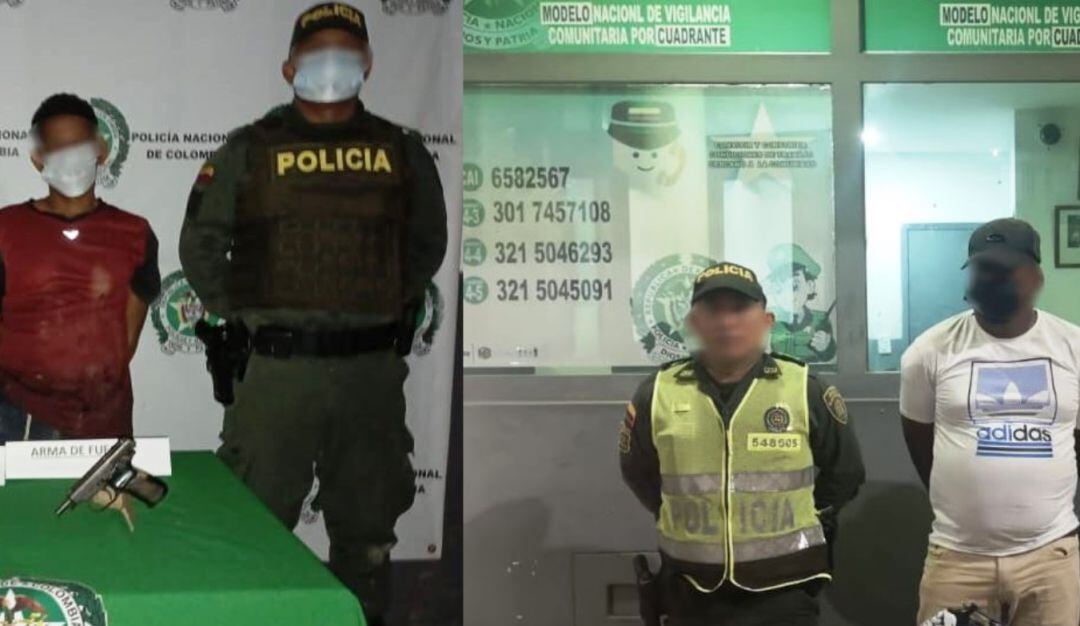 Dos capturados con armas de fuego ilegales en Cartagena